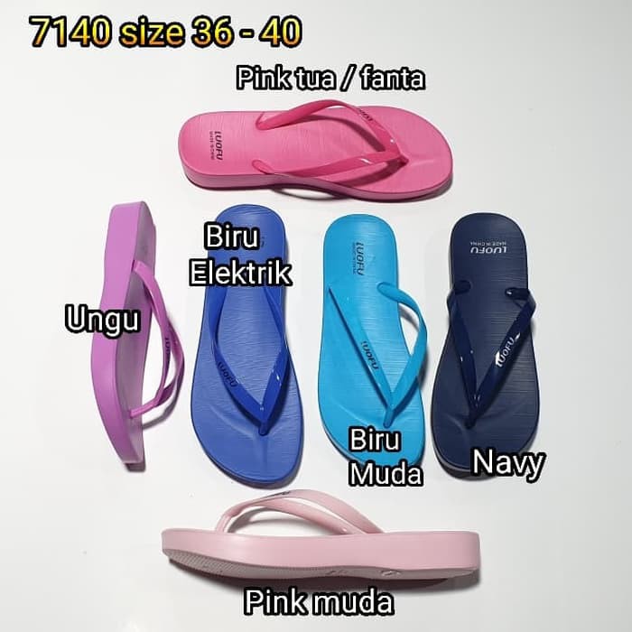 Jelly Sandal wanita jepit luofu sendal karet import 7140 Jelly Sandal wanita jepit luofu sendal karet import 7140