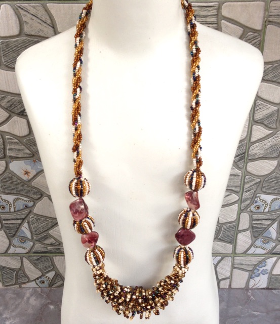 Kalung wanita manik-manik fashion wanita handmade bola-8