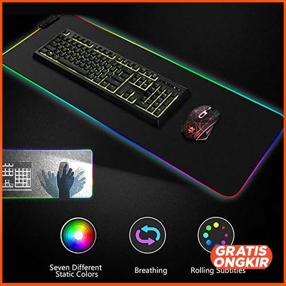 Gaming Mouse Pad Glowing RGB LED 300 x 800 x 4 mm