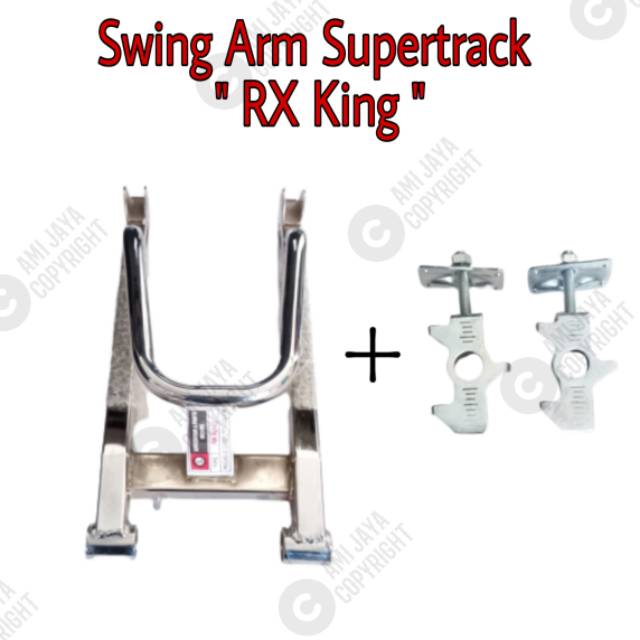 Fork Swing Arm Arem Lengan Ayun Supertrack RX King Crom Tebal + Setelan Rantai Murah