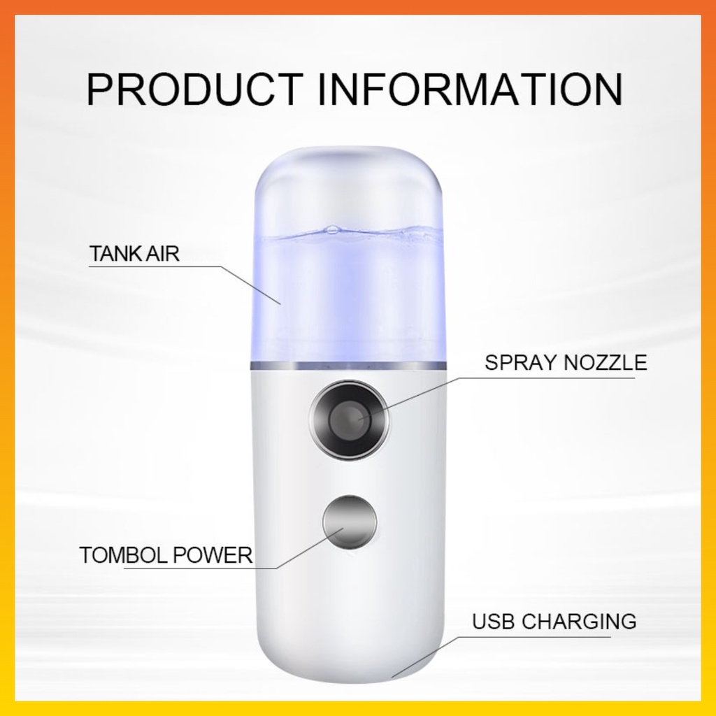 Nano Spray Wajah Nano Spray Mini Portable USB Nano Spray Murah Face Mist Sprayer Handy Mist Spray WHFURNITURE