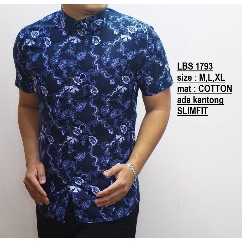 HEM BATIK PRIA SLIM FIT KEMEJA BATIK PRIA PREMIUM SLIM FIT CS63