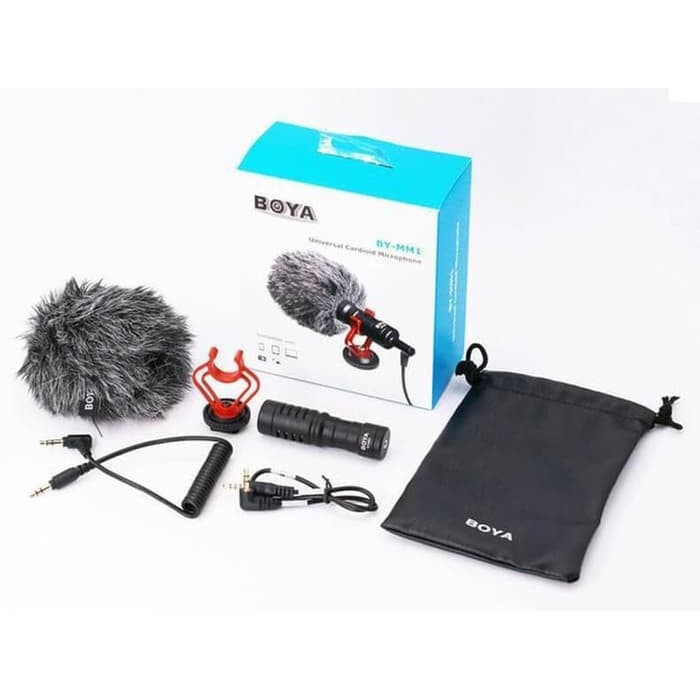 BOYA MICROPHONE YOUTUBER BY-MM1 MICROPHONE CARDIOLD SHOTGUN MIC DSLR/HANDHONE-MM1 OEM