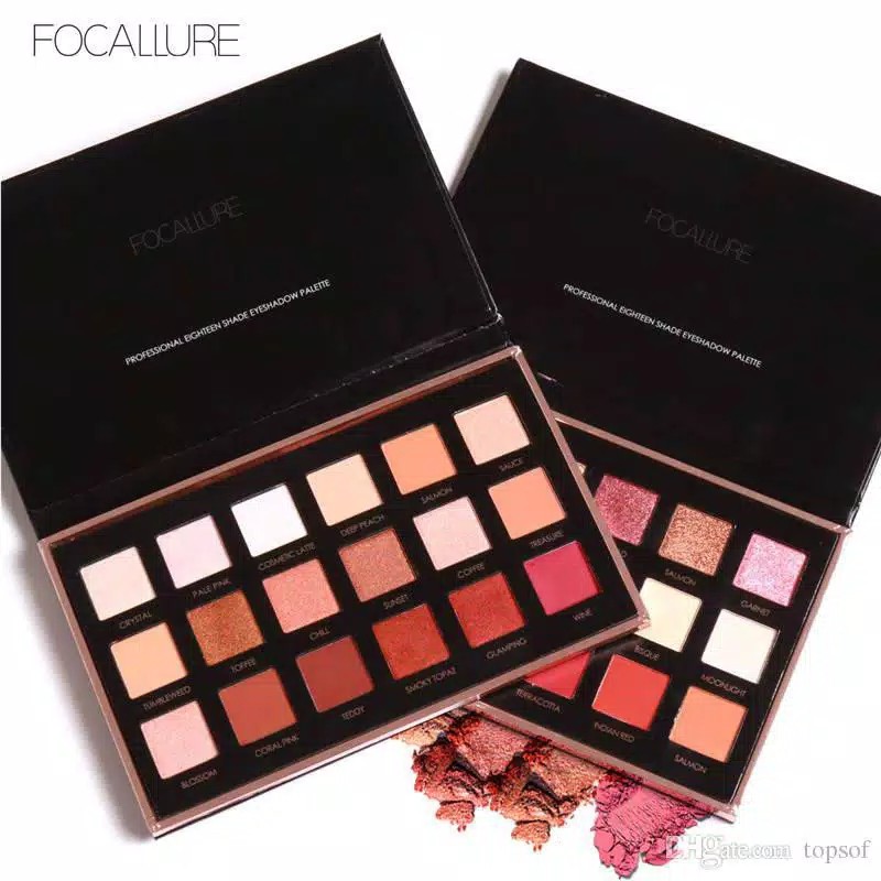 [BDG] EYESHADOW PALETTE FOCALLURE/ FOCALLURE 18 Color Palet Eyeshadow Warna Shimmer Matte