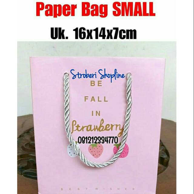 

Paper Bag Strawberry SMALL (Uk.16x14x7cm)