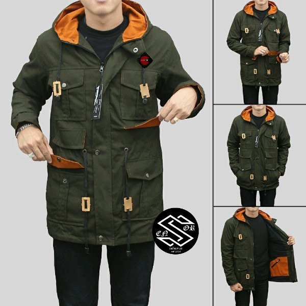 jaket parka motif baby canvas