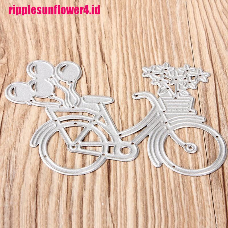 Cetakan Stensil Cutting Dies Motif Sepeda Bahan Metal Untuk Scrapbook / Craft Diy