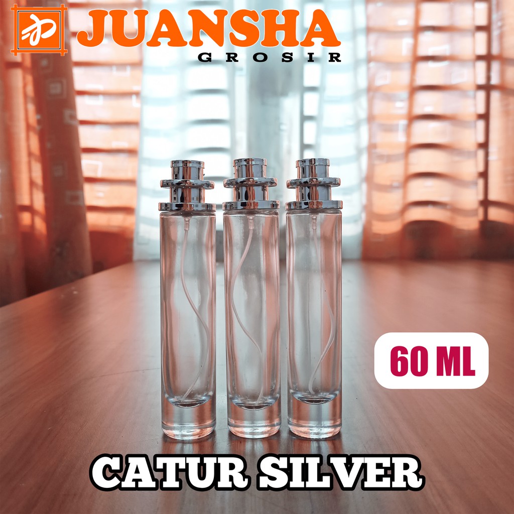 BOTOL PARFUM || CATUR SILVER || 60ML SPRAY || DRAT || BOTOL PARFUME