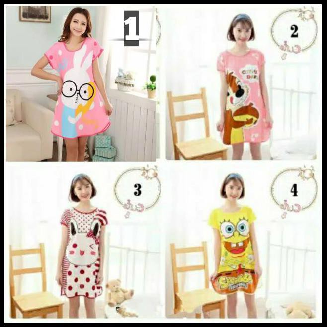 daster import babydoll baju  tidur  wanita  dewasa motif 