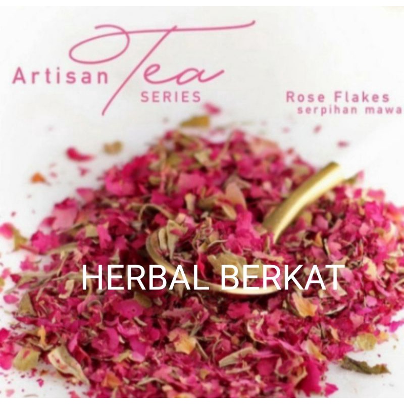 

Artisan Tea Cafe - Rose FLAKES 1kg Mawar Kering Hancur Dried Rosebud