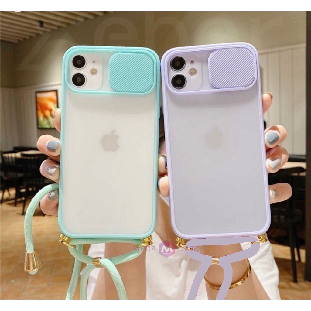 Case Tali Lanyard Softcase Camera Slide Protection Samsung A12 A22 4G A22 5G A32 4G A32 5G A52 5G A7