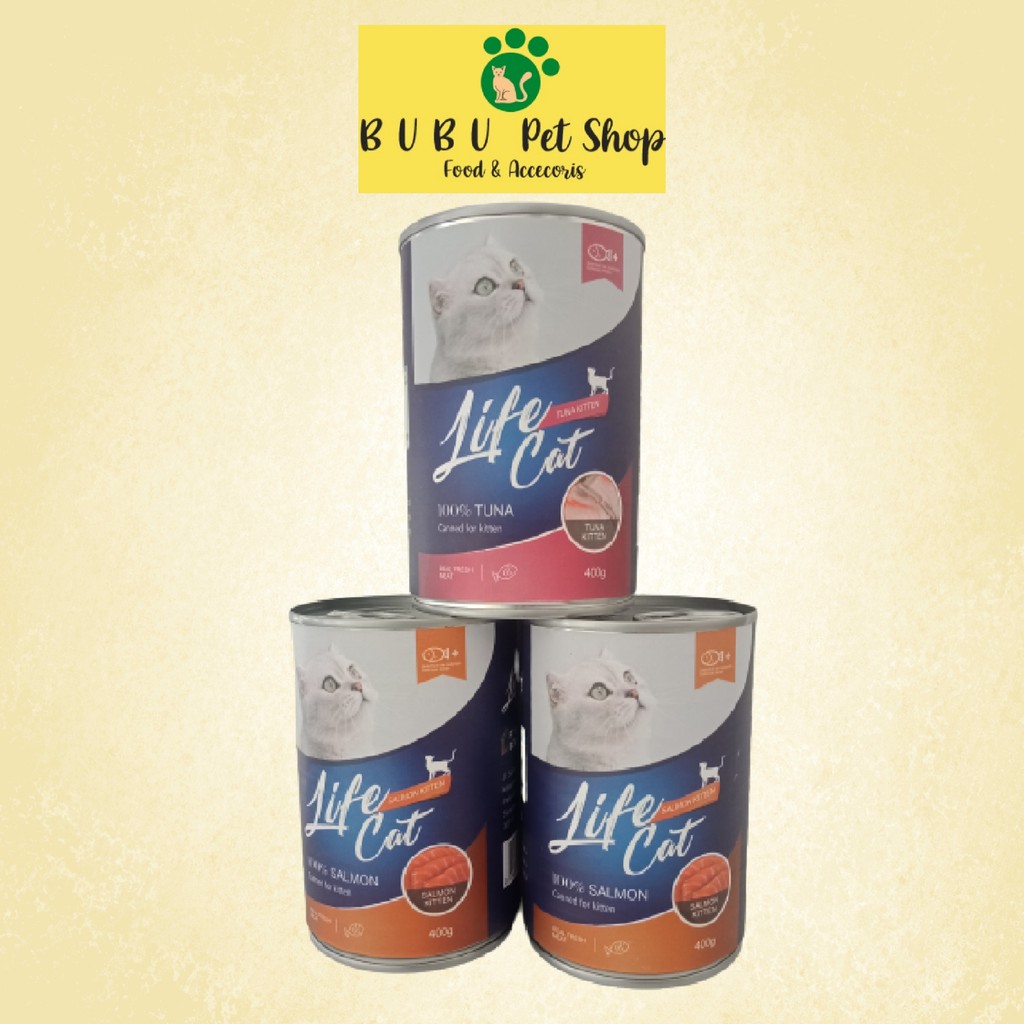 MAKANAN KUCING BASAH LIFE CAT KALENG 400 gr