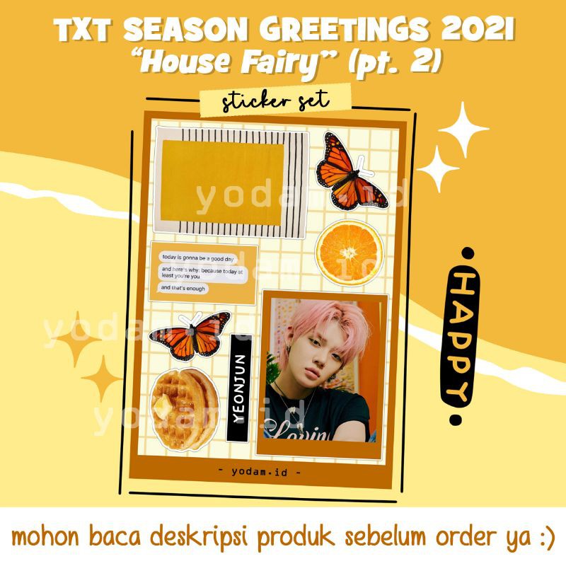 DIY STICKER CASE, STICKER AESTHETIC, STIKER KPOP TXT - Season Greetings 2021 (pt. 2) Sticker Set