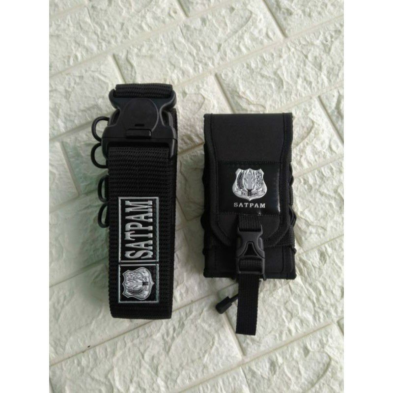 sabuk kopel SATPAM and kotak hp 2 slot