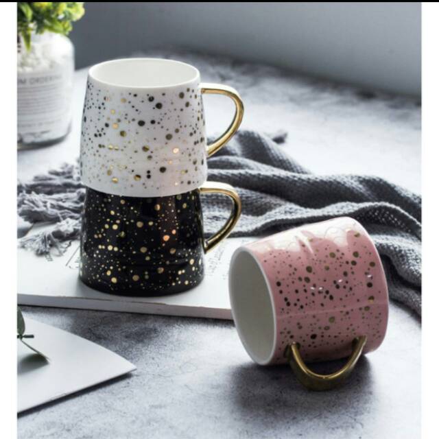 gelas cantik unik mug gliter