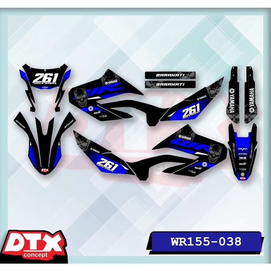 decal wr155 full body decal wr155 decal wr155 supermoto stiker motor wr155 stiker motor keren stiker motor trail motor cross stiker variasi motor decal Supermoto YAMAHA WR155-038