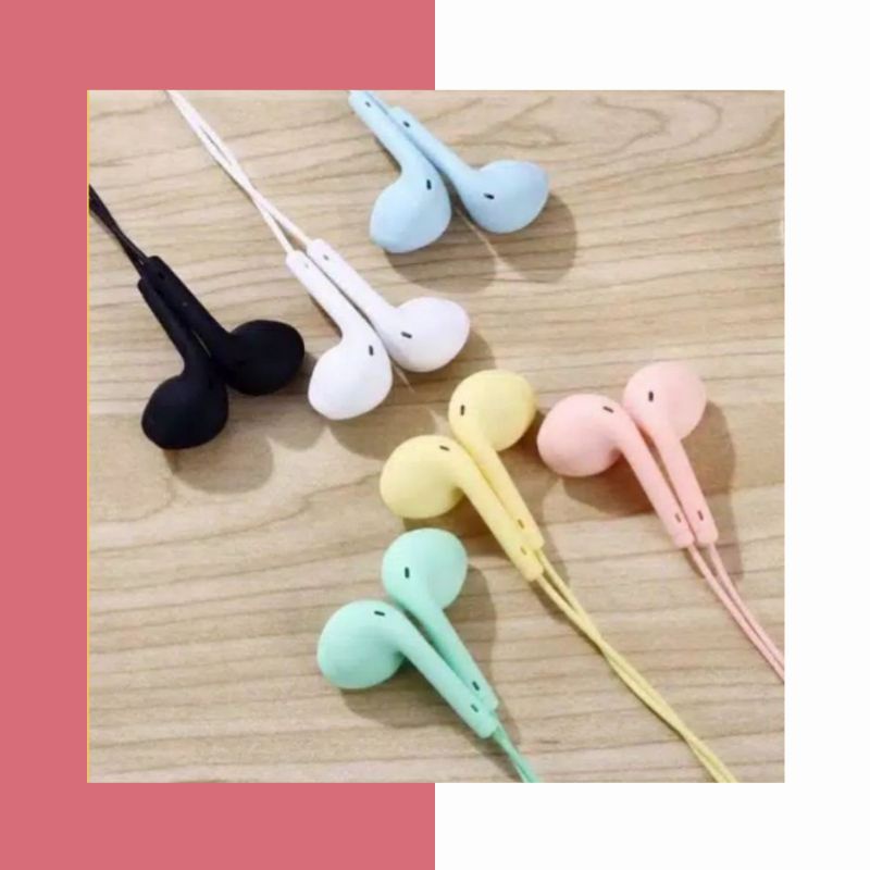 HEADSET HANDSFREE U19 MACARON MATE COLOR HIFI EXTRA BASS