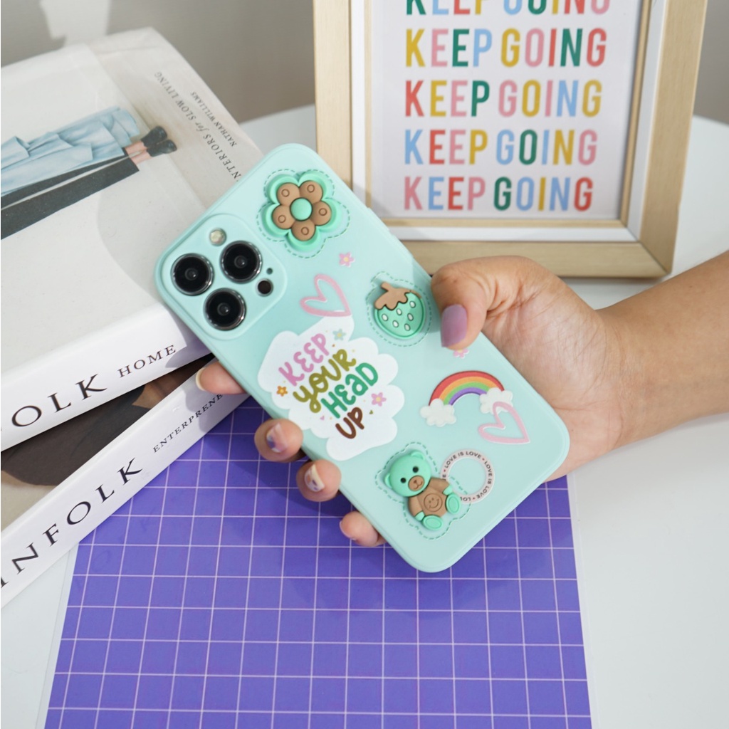 Softcase Motif Timbul Black [3D2] For Realme C3/5/5I 6/NARZO 6 PRO 7I/C17 8/8 PRO C11 C12/C25 | CASE LUCU | 3D2 | CASE MOTIF | CASE SOFTCASE 3D | SOFTCASE 3D | KIYOWO | PLAZACASE