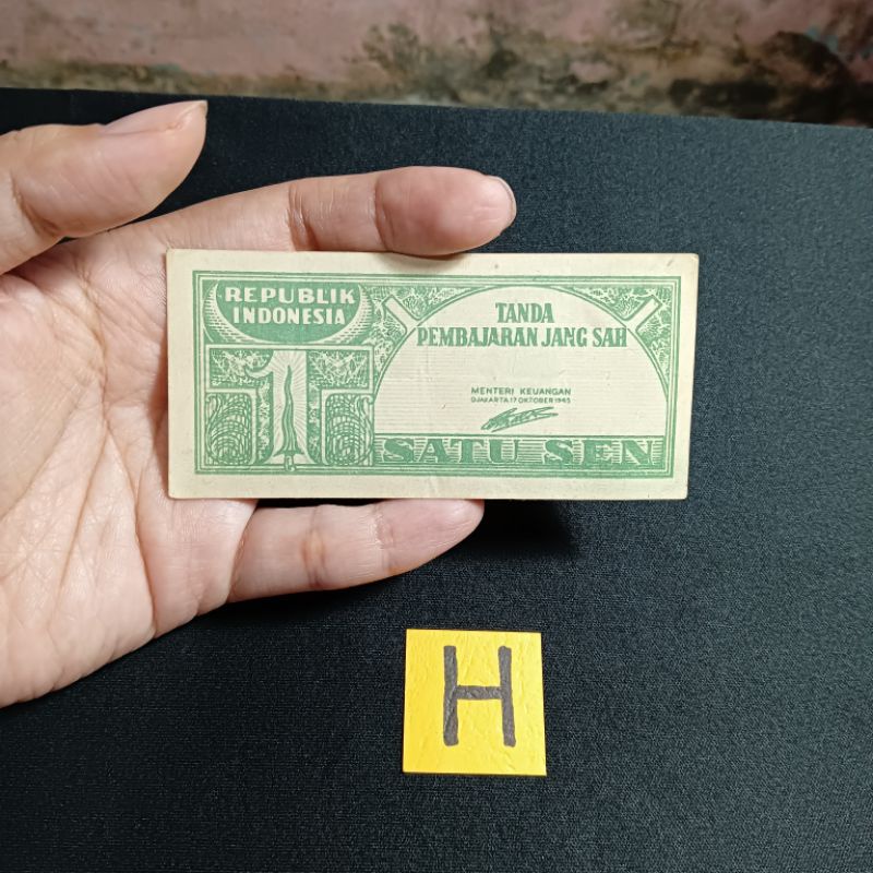 uang kuno 1 sen ORI. (H)