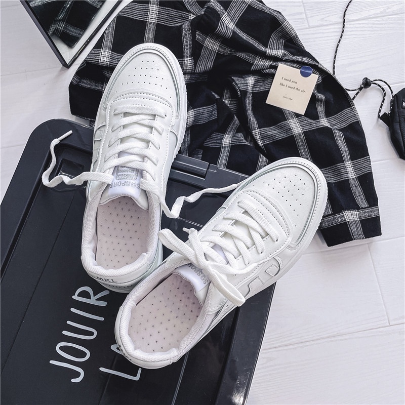 Toread Sneakers Putih Pria/Wanita Sepatu Fashion Casual Outdoor Kekinian KSR105