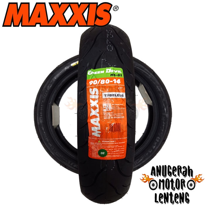 Ban Tubeless Maxxis MA G1 Green Devil 90/80 -14 90 80 14