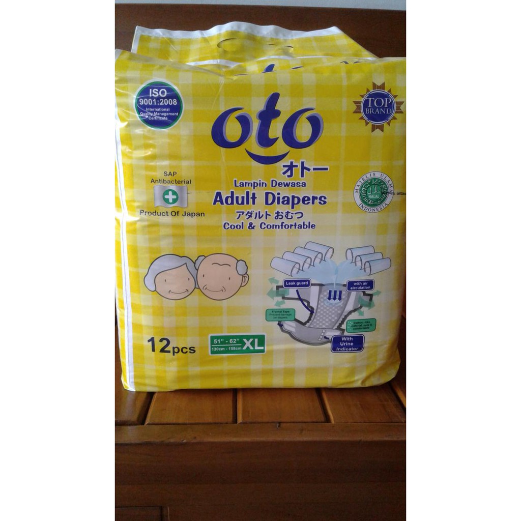 popok perekat dewasa/oto perekat XL 12