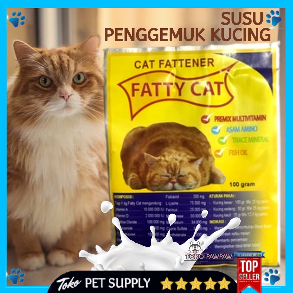 SUSU PENGGEMUK CAT FATTENER FATTY CAT 100GR PENGGENDUT KUCING DEWASA PENAMBAH NAFSU MAKAN KUCING SUS