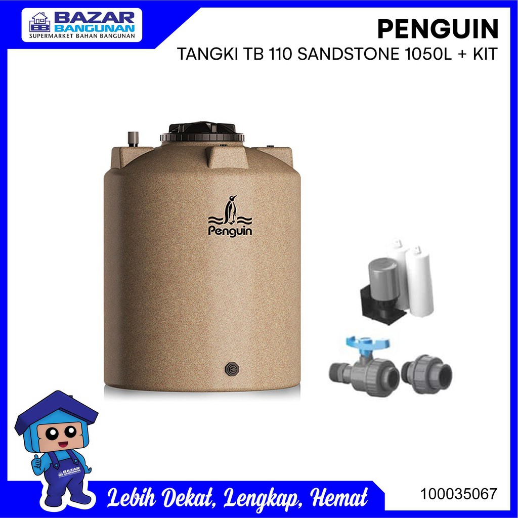 Penguin - Tangki Tandon Toren Air Water Tank Set Tb 110 1050L Sand Stone
