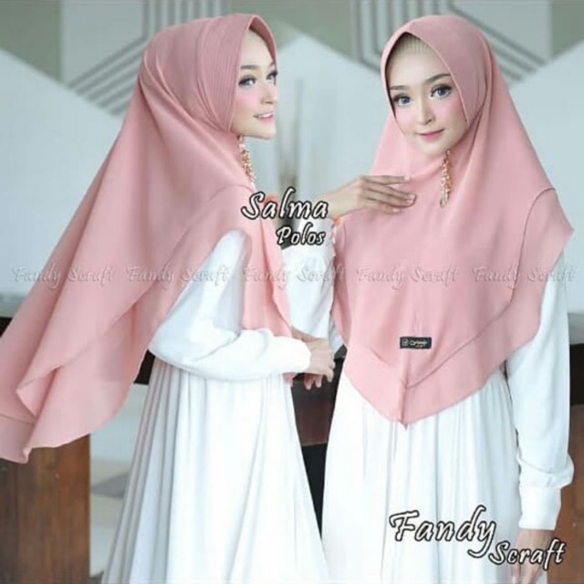 FANDY SCRAF | Khimar SALMA POLOS 2layer