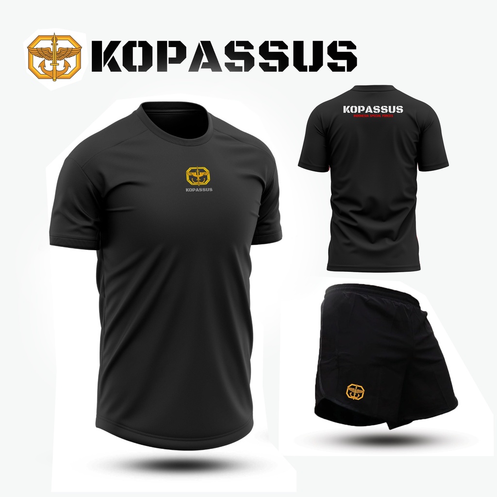 Stelan Olahraga Kopassus / Baju Lari kopassus / Kaos Erobik Kopassus / Stelan Erobik Kopassus / Baju