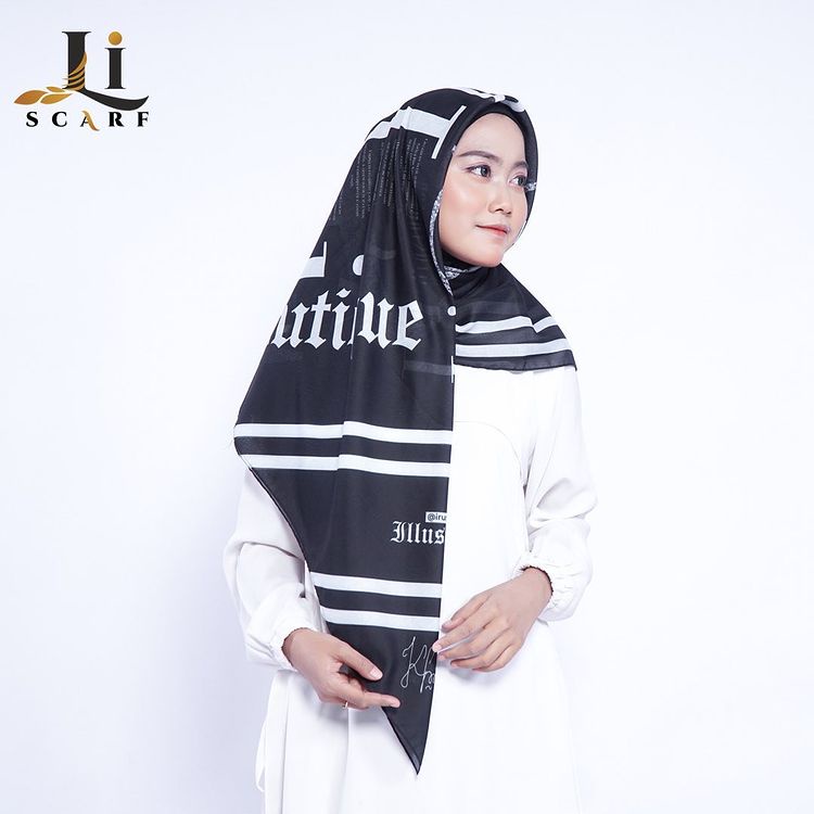 Jilbab Premium Li Scarf Daily Scarf - Sporty Black