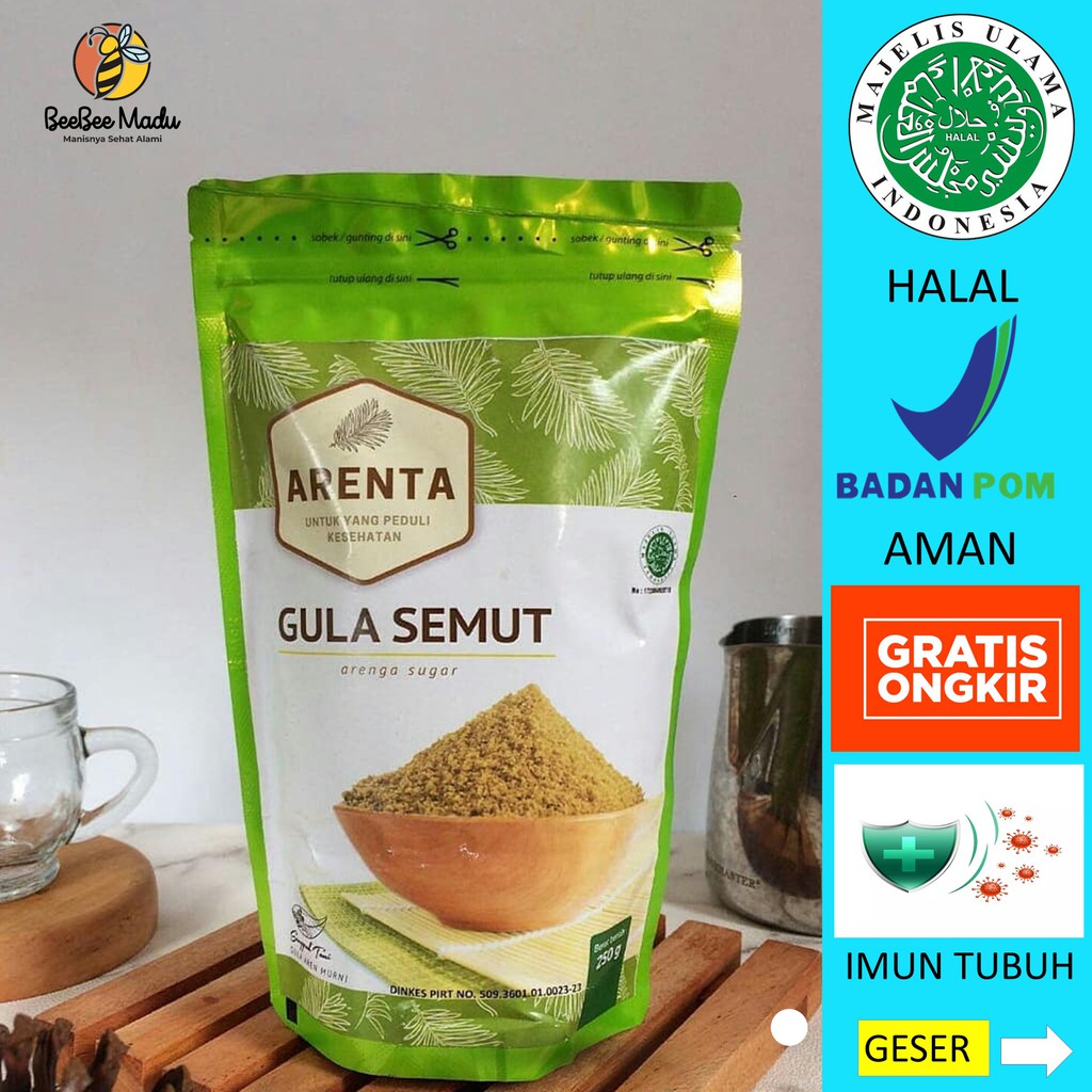 Gula Aren Asli - Gula Aren Bubuk - Gula Semut 250 Gram Rendah Glikemik