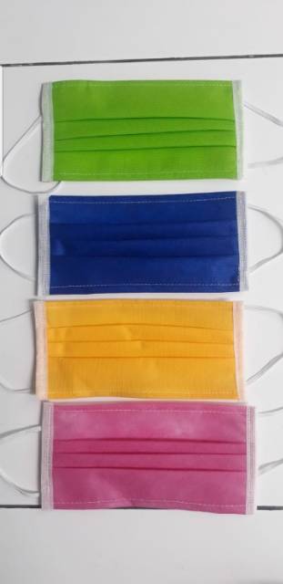 READY 4 PCS MASKER 2 PLY BISA CUCI ULANG (TINGGAL WARNA KUNING)