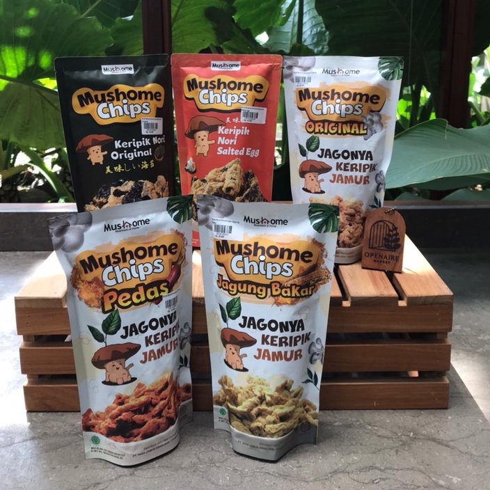 Mushome Chips Keripik Jamur Tiram 80 gr