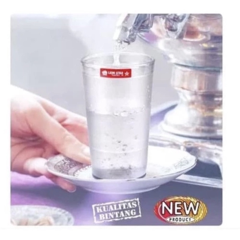 GELAS MUG ES TEH JUS MELAMIN ACRYLIC BENING 500ML LION STAR