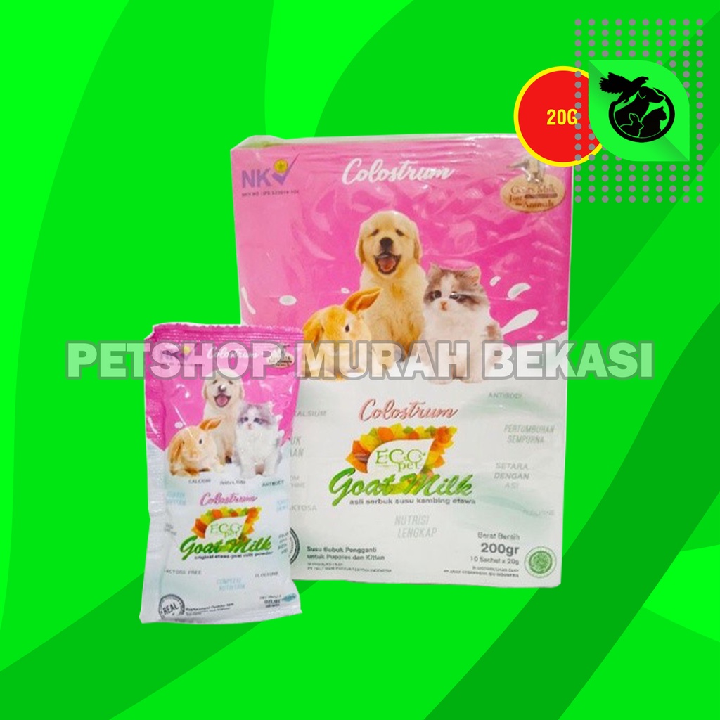 Susu Kucing anjing Eco Goat Milk Puppy Kitten 20 Gr