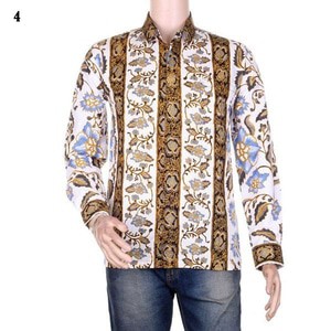 Kemeja Batik | Baju Kerja Pria Lengan Panjang - Size sampai XXL - No 4