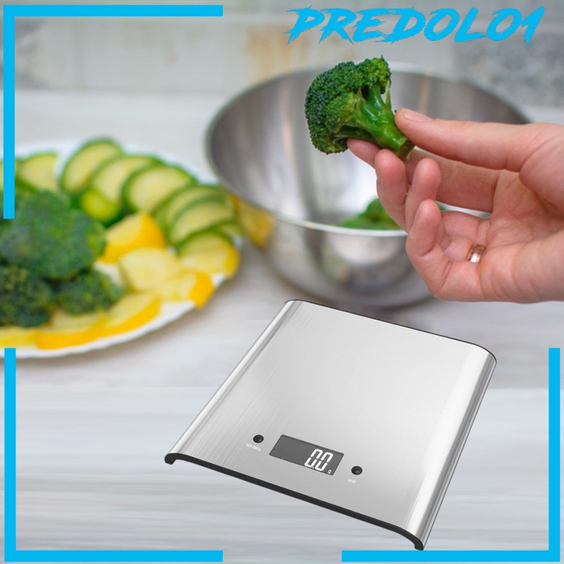 [PREDOLO1] Kitchen Scale Backlit Meal Prep Food Scales Tare Function Cooking Weight