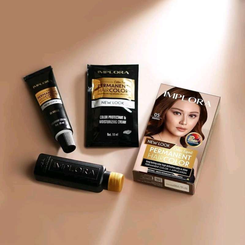 Implora New Permanent Hair Color Rumah Cantik 354 Cat Rambut Implora Dengan Warna Yang Indah dan Tahan Lama