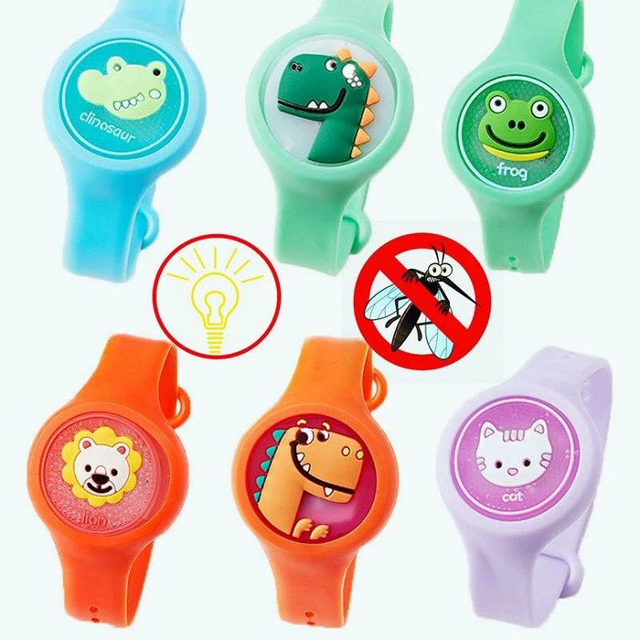 Gelang Anti Nyamuk Bayi + LED Gelang Lucu Gelang Anak Gelang Jam Tangan Anak /Mosquito Repellent LED