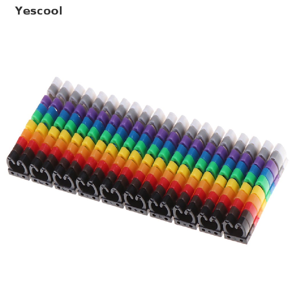 Yescool Label Penanda Angka Tipe C Warna-Warni Untuk Kabel 1.5 / 2.5 / 4 / 6mm2