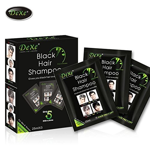 Dexe Black Hair Shampoo - NATURAL BLACK (1 Box = 25mL x 10Pouch)