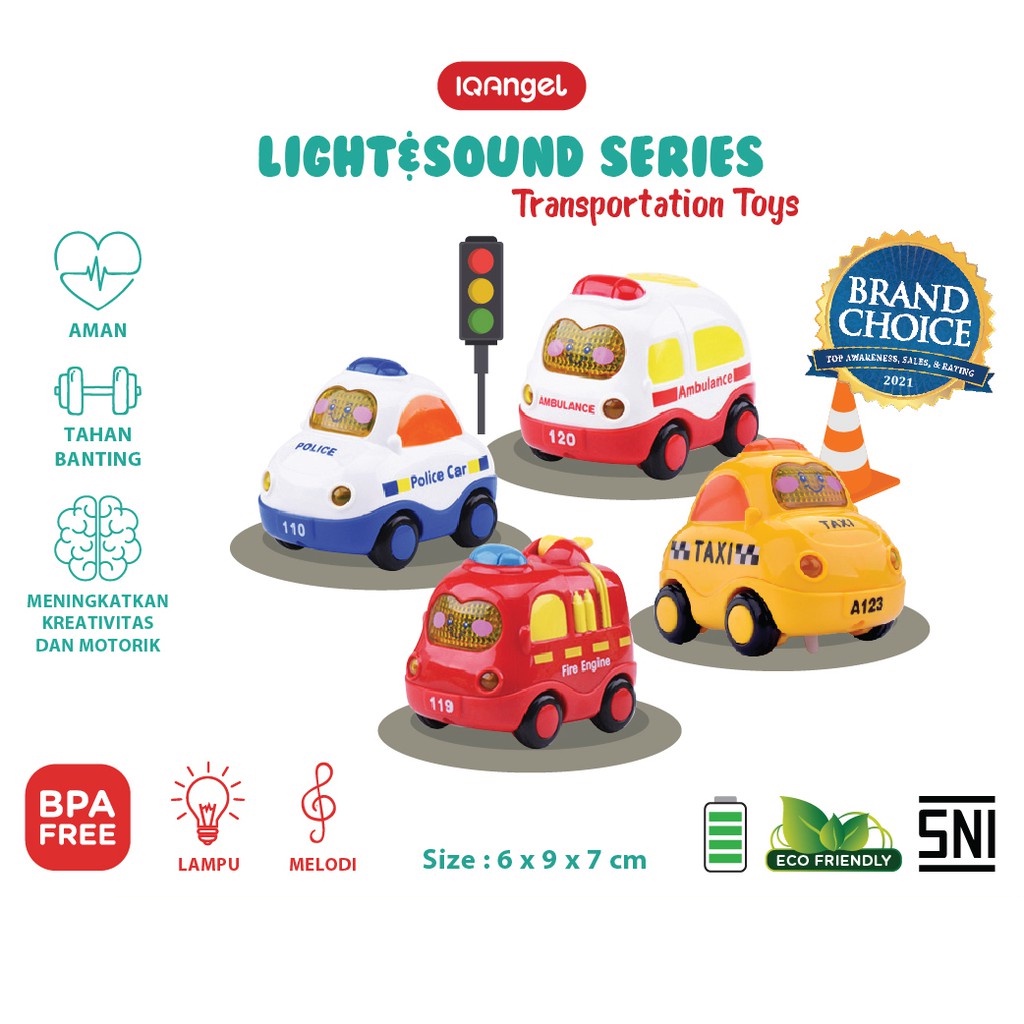 IQANGEL Transportation Car Toys / Mainan Bayi Edukatif / Mainan Motorik Anak