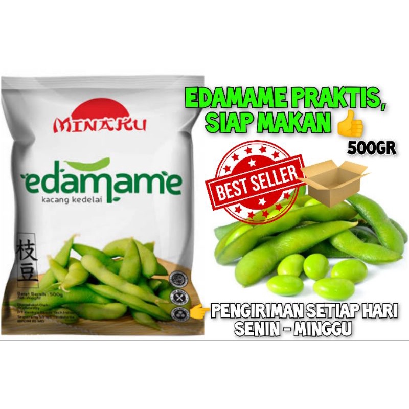 

EDAMAME ASIN Kedelai Jepang Kemasan 500gram Produksi MINAKU