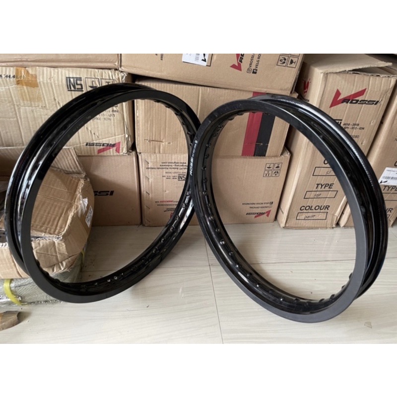 velg Rossi iso ring 17 uk 185/215 hitam glossy/mengkilap
