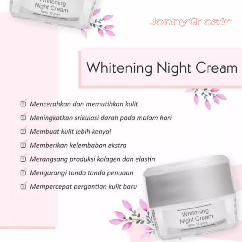 MS GLOW cream wajah WHITENING, Day, night whitening, night acne, night luminous, night ultima 14g