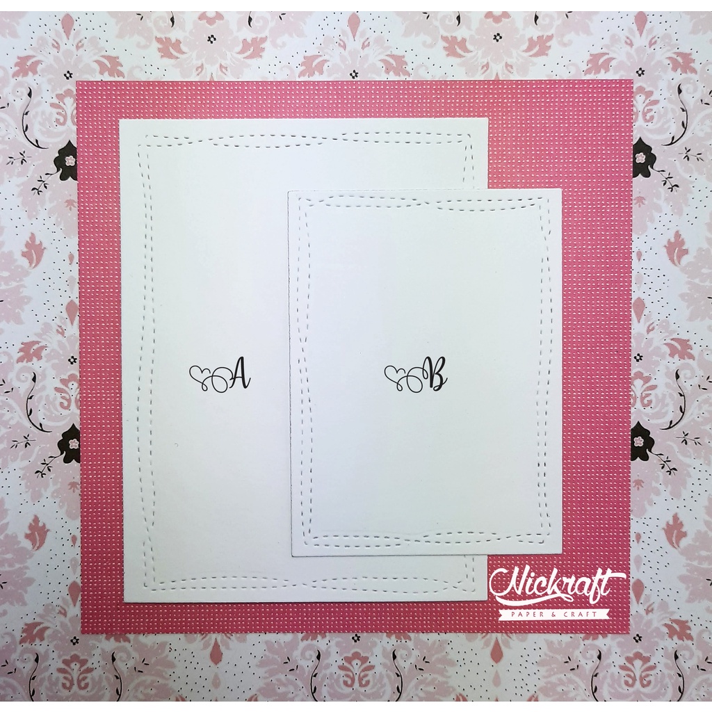 

WONGKY STITCHES RECTANGLE - BAHAN SCRAPBOOK LABEL FRAME