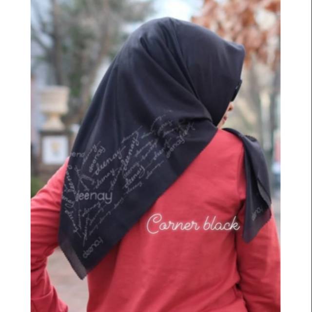deenay scarves ori corner black