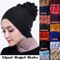 Daleman ciput inner hijab ratu rajut konde polos