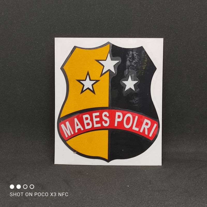 stiker cutting mabes polri - stiker logo polisi (a29)